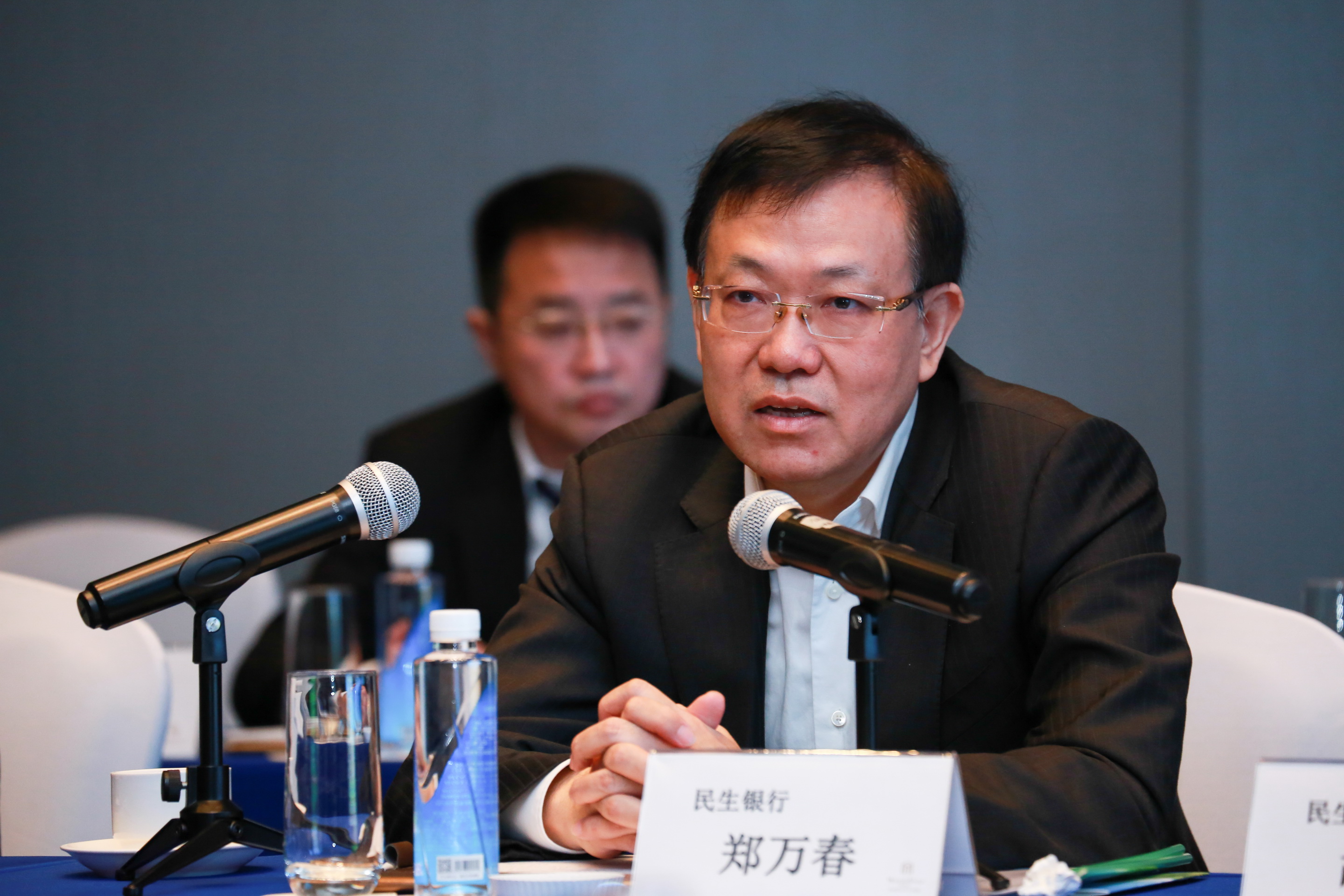 图二中国民生银行总行党委书记,行长郑万春在座谈会发言图三中国民生